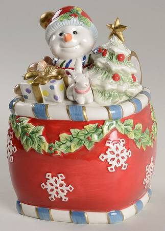 Christmas Snowman Candy Jar & Lid