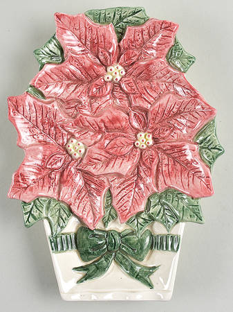 Old World Christmas Poinsettia Spoon Rest/Holder (Holds 1 Spoon)