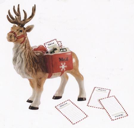Letters To Santa Reindeer Figurine
