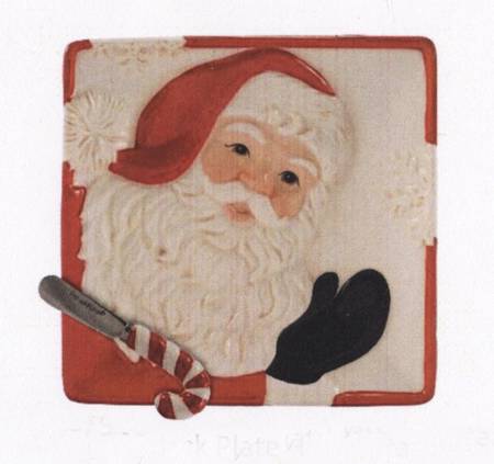 Letters To Santa Snack/Canape Plate & Spreader