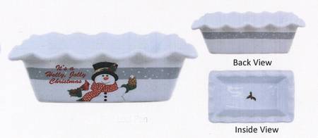 Holly Berry Snowman Mini Loaf Pan