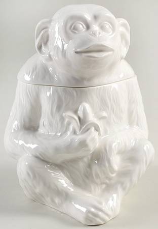 Monkey Business Figural Cookie Jar & Lid