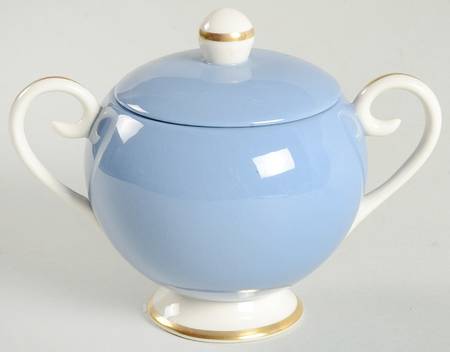 Sylvan-California Dutch Blue (Rim) Sugar Bowl & Lid