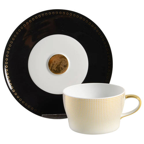 Clair de Lune Flat Cup & Saucer Set by Furstenberg