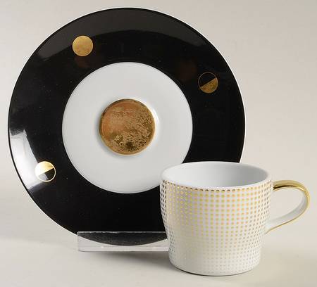 Clair de Lune Espresso Cup and Saucer Set by Furstenberg