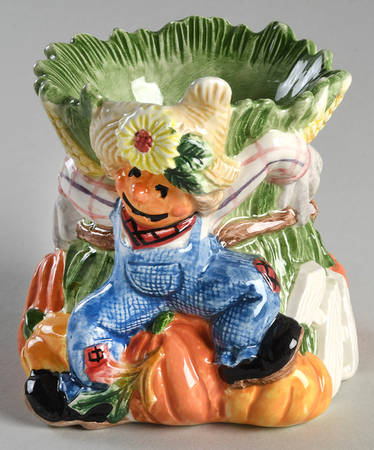Scarecrow Votive Candleholder No Glass Globe