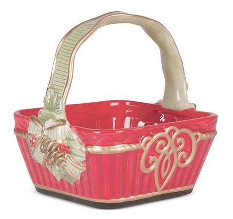 Winter Claus 5" Handled Basket