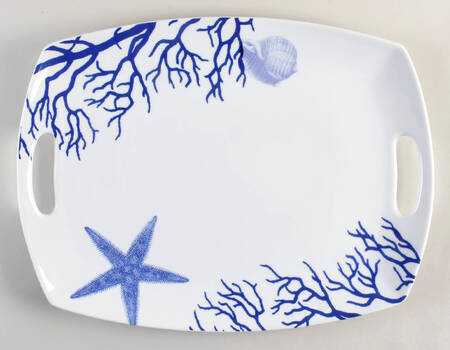 Coastal 17" Rectangular Handled Serving Platter