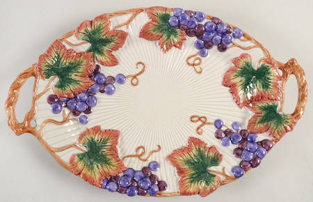 Autumn Vineyard 18" Oval Serving Platter