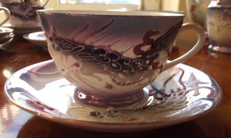 FUJ34 Footed Cup & Saucer Set