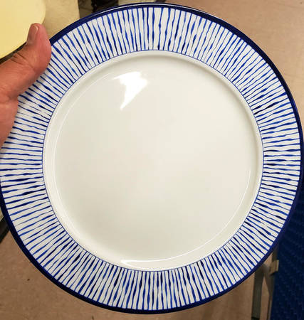 Everyday White (Bistro Blue Stripe) by Fitz &amp; Floyd