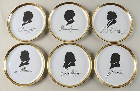 Classical Composers Set of 6 Motifs) Coaster Set