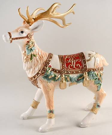 Yuletide Holiday Deer Figurine