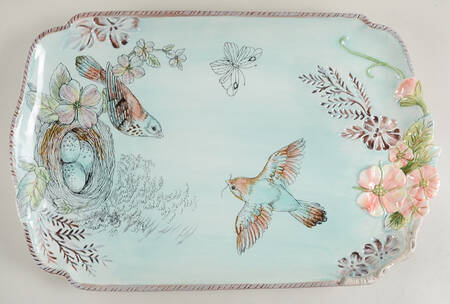 English Garden 16" Rectangular Serving Platter