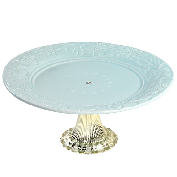 English Garden Round Serving Plate with Center Handle (Dp) Hc