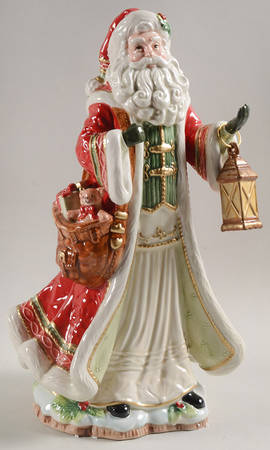 Crimson Holiday Santa Claus Figurine