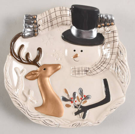Wintry Woods Snowman by Fitz &amp; Floyd