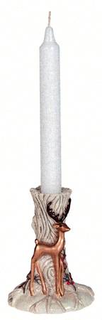 Wintry Woods Snowman Small Candlestick