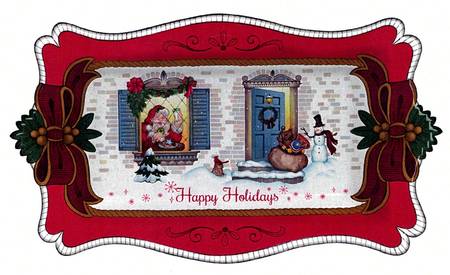 Welcome Santa Cookie Tray