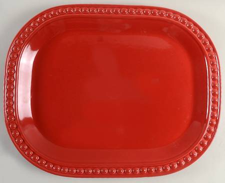 Delmar Red 19" Rectangular Serving Platter