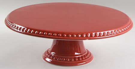 Delmar Red 12" Diameter Pedestal Cake Stand