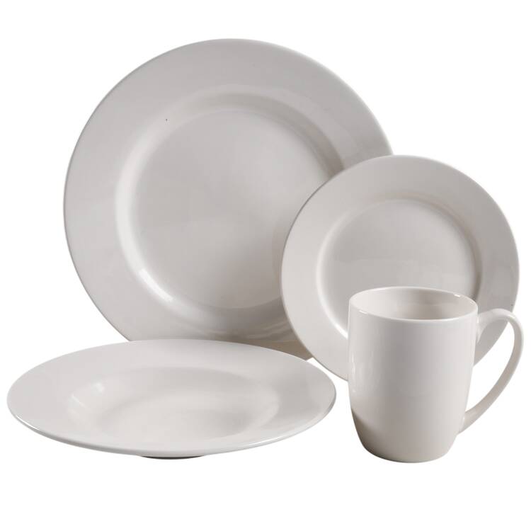 Broad Rim 4 Piece Place Setting
