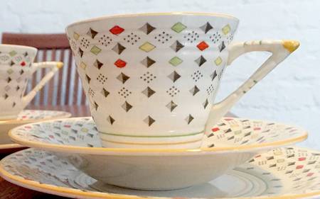 Stuart Flat Cup & Saucer Set