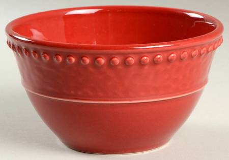 Rustic Dots Red Soup/Cereal Bowl