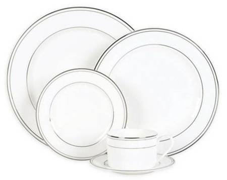 Nevaeh-Grand Rim Double Band Platinum by Fitz &amp; Floyd