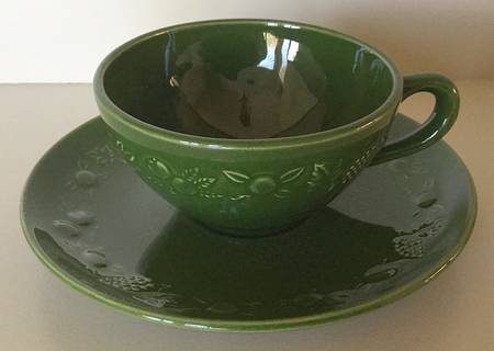 Fruit Green (Small Fruit) Flat Cup & Saucer Set