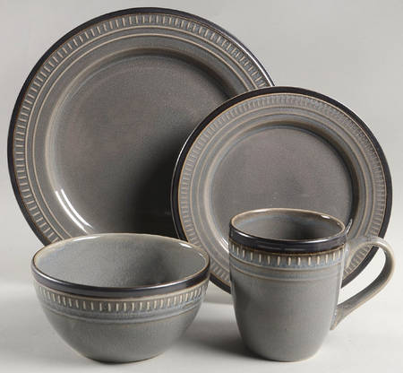 Biscotti Gray 4 Piece Place Setting