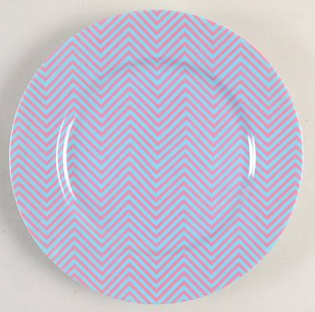 Herringbone (Raspberry &amp; Aqua) by Fitz &amp; Floyd