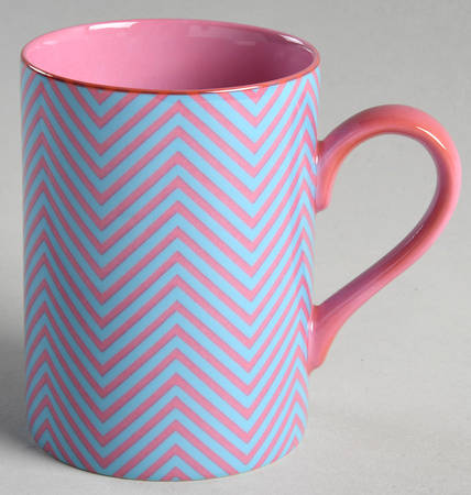 Herringbone (Raspberry & Aqua) Mug
