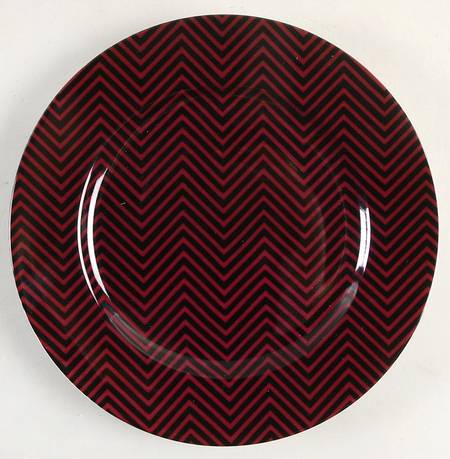 Herringbone (Black on Red) by Fitz &amp; Floyd