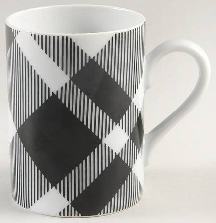 Black and White Plaid Mug