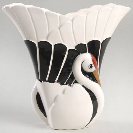 Imperial Crane 7" Vase