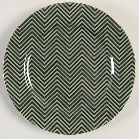 Herringbone (Greige on Hunter Green) by Fitz &amp; Floyd