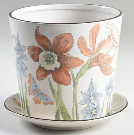 Daffodil 5" Flower Pot & Underplate