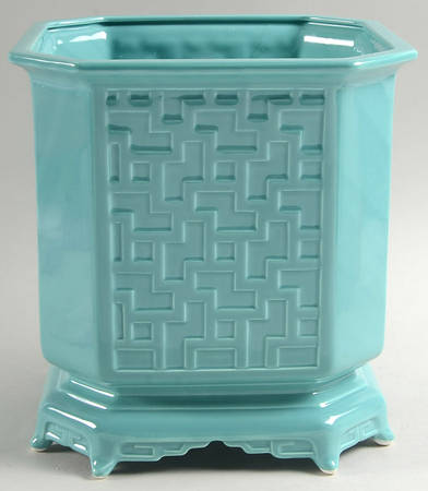 Chinese Square 9" Cachepot