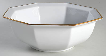 Etoile Blanche (White) 10" Octagonal Vegetable Bowl