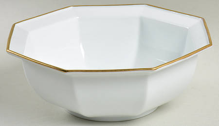 Etoile Blanche (White) 7" Octagonal Vegetable Bowl