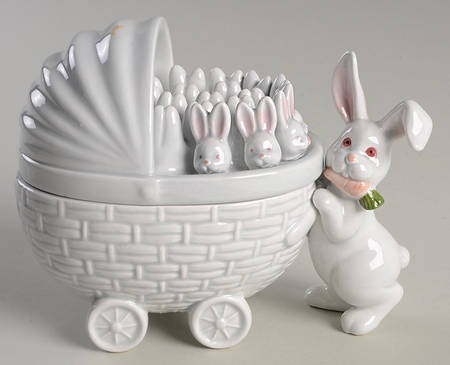 Bunny Figural Box & Lid
