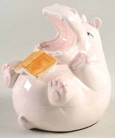 Hippos Single China Bookend
