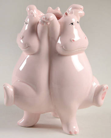 Hippos 6" Vase