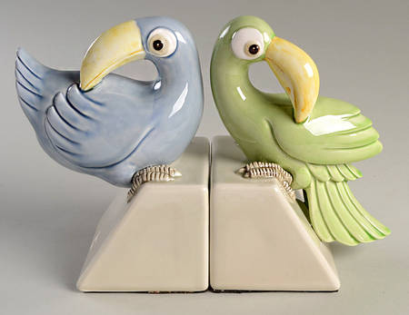 Bird-In-Hand China Bookend - Set of 2