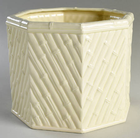 Bamboo Cream 7" Cachepot