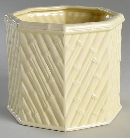 Bamboo Cream 6" Cachepot