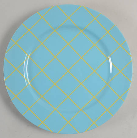 Windowpane-Yellow on Turquoise by Fitz &amp; Floyd