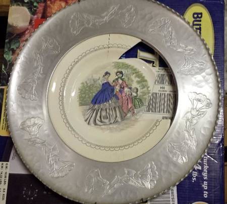 FBT3 Luncheon Plate with Metal Handled Rim
