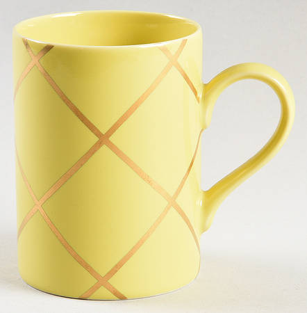 Windowpane (Gold Stripes on Yellow) Mug